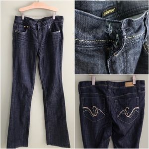 Dollhouse Dark Wash Sequined Boot Cut Jeans